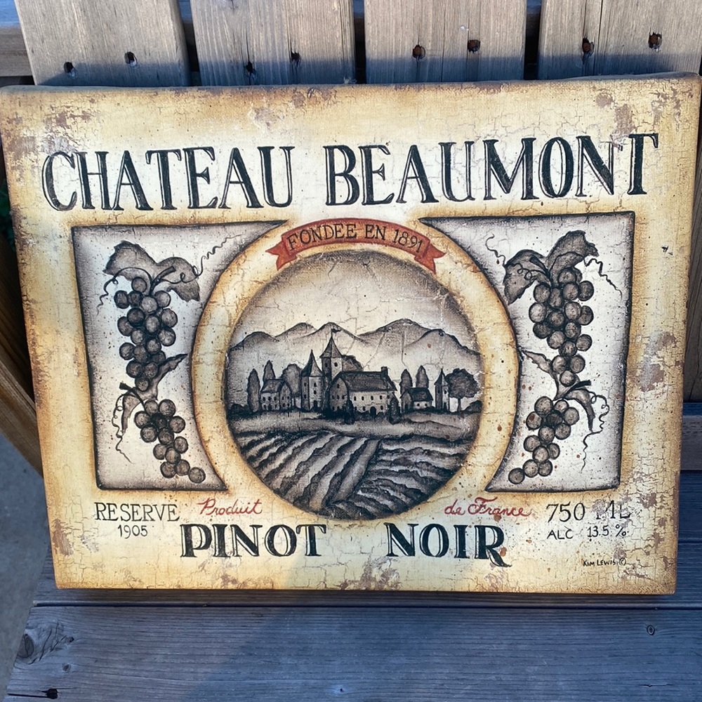 The Chateau Beaumont Pinot Noir Wall Art